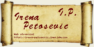 Irena Petošević vizit kartica